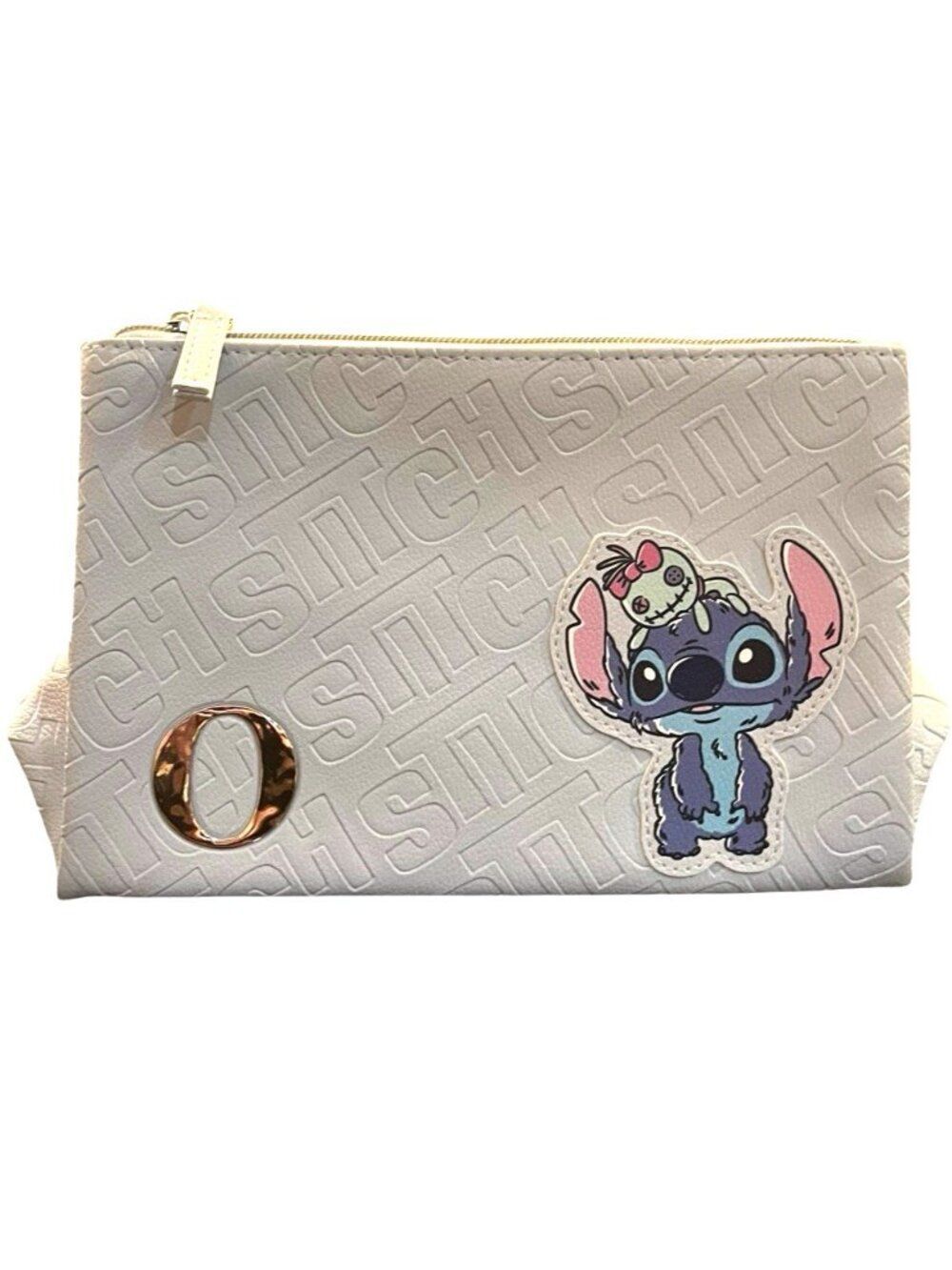 Primark Stitch Scrump Initial O Cosmetic Makeup Bag Travel Jewelry Pouch NWT